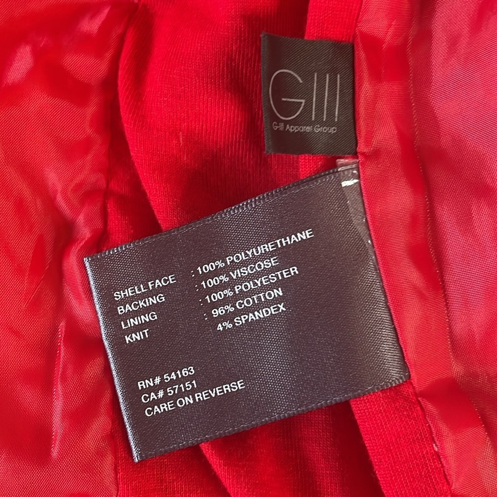 Kenneth Cole reaction red vegan jacket size large red hardware - Picture 8 of 12